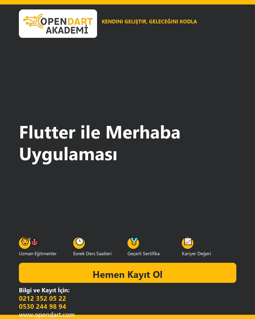 Flutter ile Merhaba Uygulaması